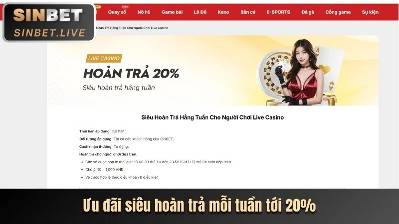 Ưu đãi đặc biệt cho từng sảnh game fi881